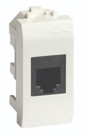 Розетка RJ-45 Brava 1 модуль слоновая кость (75654S) компьютерная с одним разъёмом