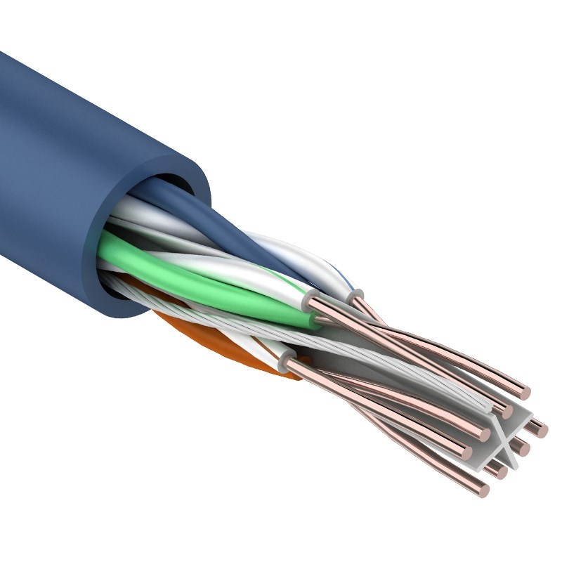U/UTP 4PR 23AWG CAT6 305м REXANT (01-0047), кабель «витая пара» (LAN) для структурированных систем связи