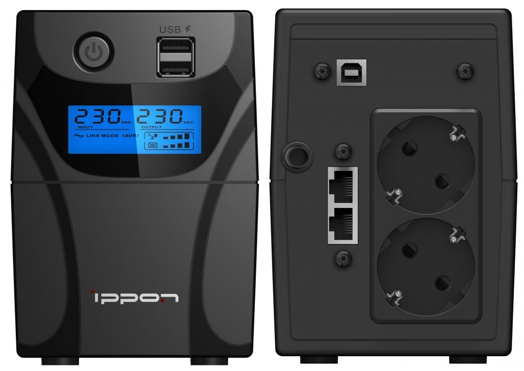 Ippon Back Power Pro II 650 Euro (1005511), источник бесперебойного питания