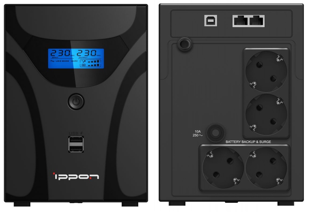 Ippon Smart Power Pro II 1200 Euro (1029740), источник бесперебойного питания