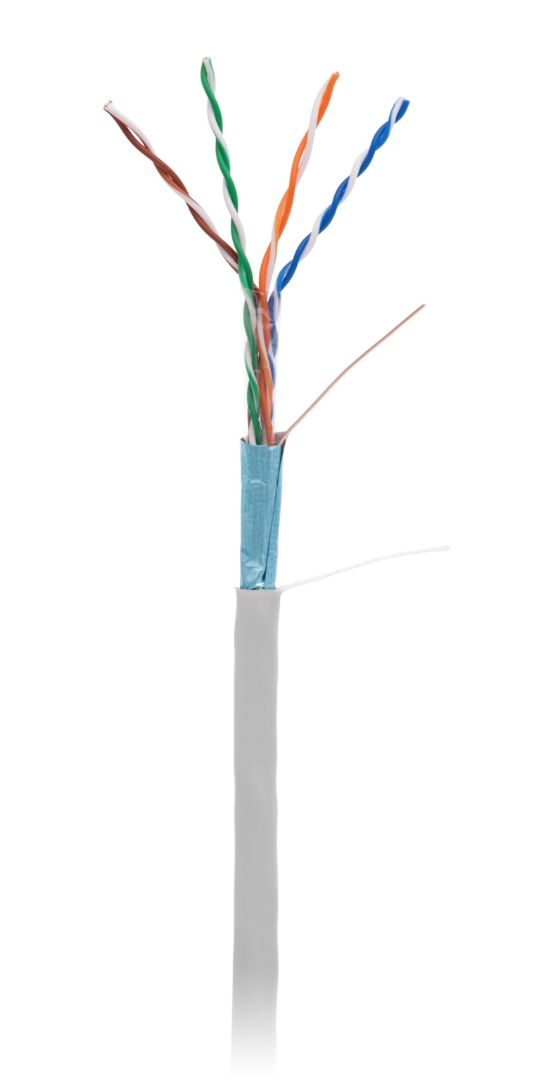 F/UTP 4pair, Cat5e, In, PVC (EC-UF004-5E-PVC-GY-1), кабель «витая пара» (LAN) для структурированных систем связи