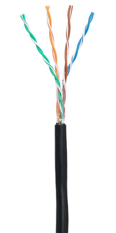 U/UTP 4pair, Cat5e, Out, PE (EC-UU004-5E-PE-BK-1), кабель «витая пара» (LAN) для структурированных систем связи
