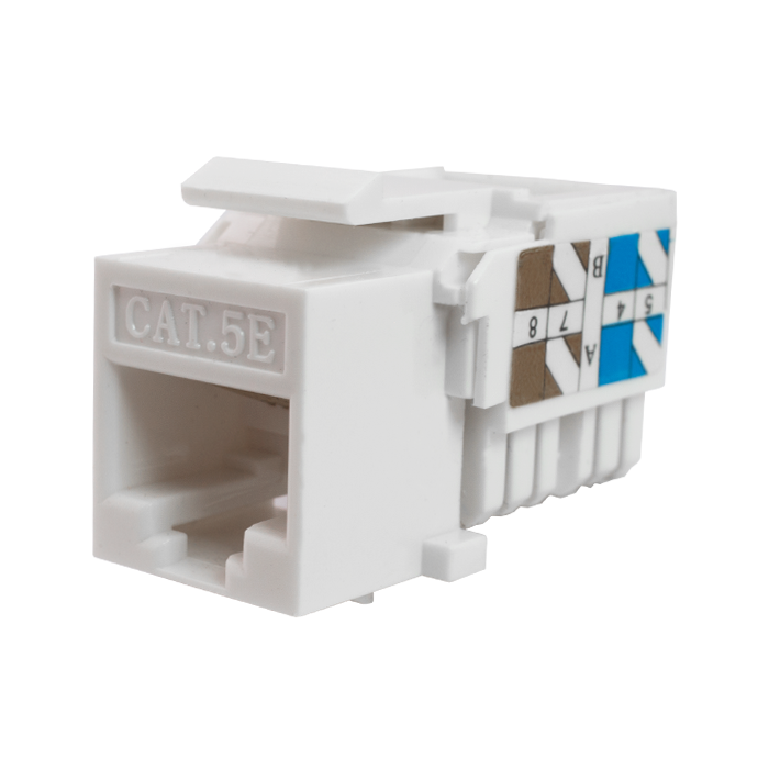 Модуль-вставка Keystone Кат5е, инстр.зад, белый UTP (10-0313)