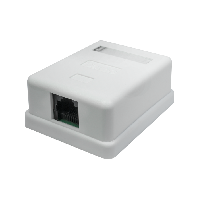 Розетка настенная RJ-45, 8P8C, Cat.5e, 1 порт UTP (10-0307), компьютерная розетка