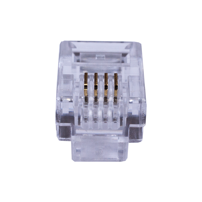 Коннекторы 4P4C (RJ-11) (100 шт) (10-0229), телефонный разъем 4P4C (RJ-11)