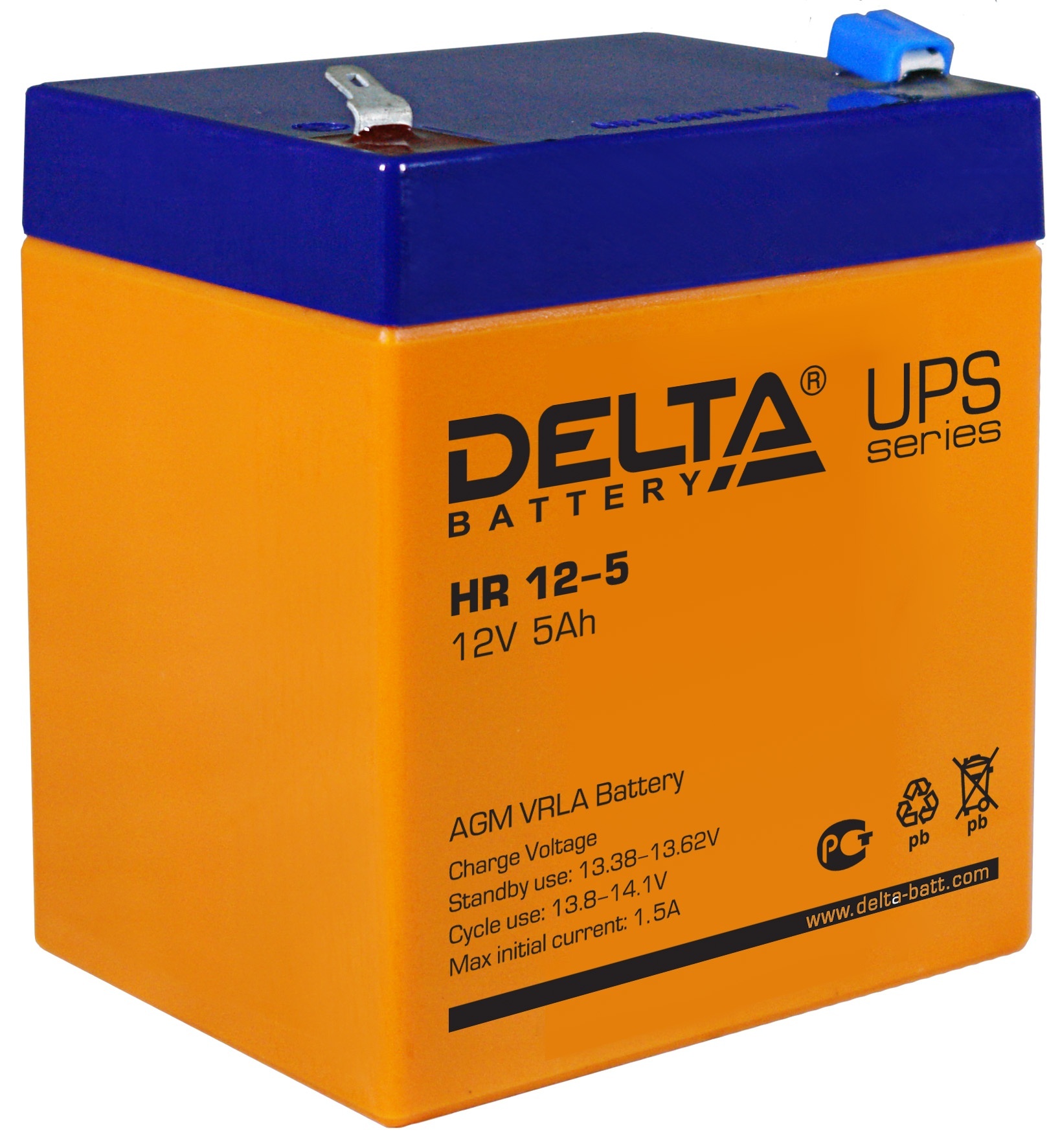 Delta HR 12-5, аккумулятор герметичный свинцово-кислотный