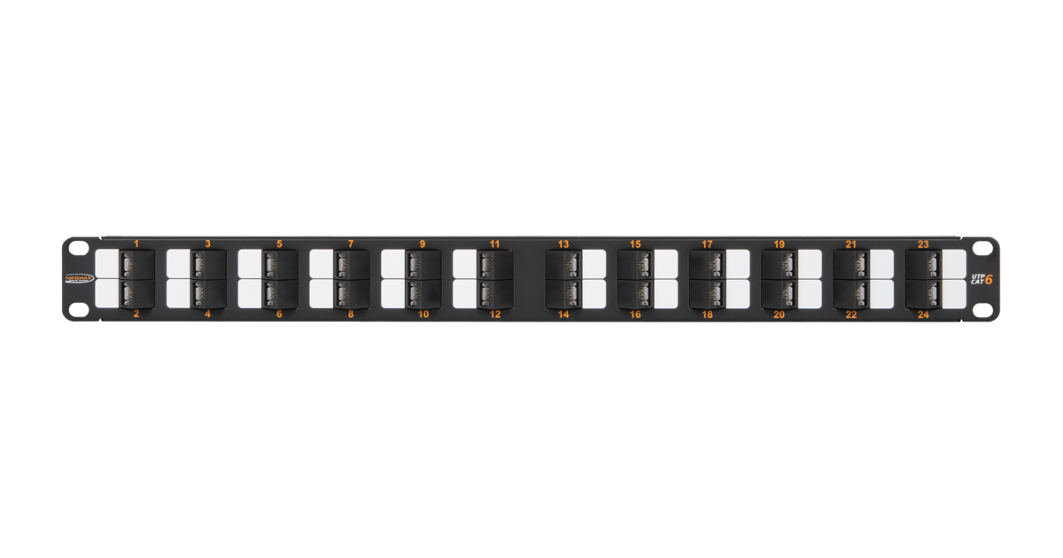 NMC-RP24UE2-AN-1U-BK, патч-панель 19"