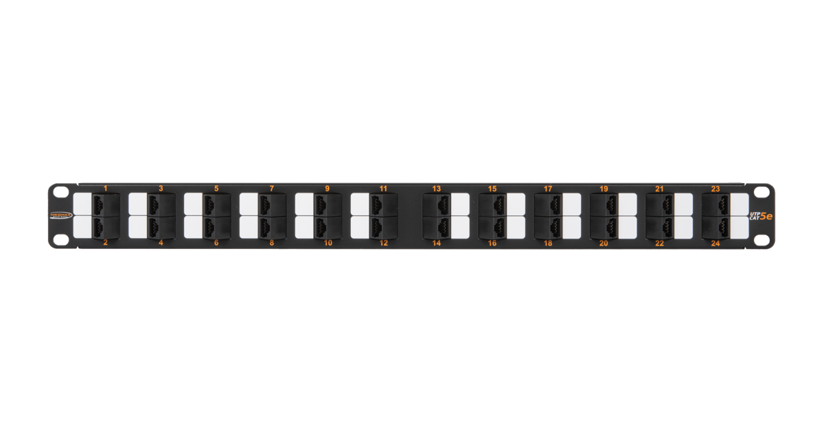 NMC-RP24UD2-AN-1U-BK, патч-панель 19"