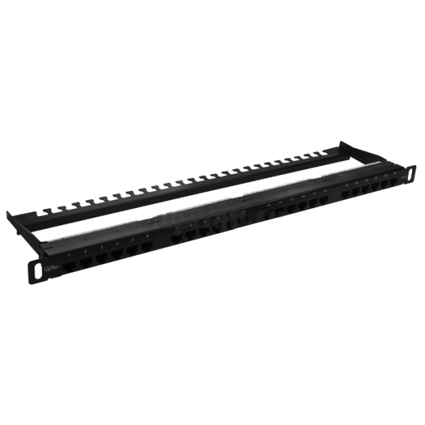 Патч-панель высокой плотности 19", 24п, UTP, Cat.5e, 0,5U (10-0404), патч-панель 19"