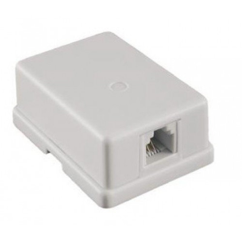 RJ-11, 6P4C, 1порт (10-0305), настенная телефонная розетка
