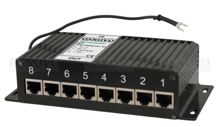 SP-IP8/1000(ver2), устройство грозозащиты цепей Ethernet