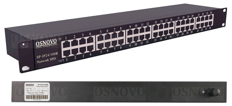 SP-IP24/100R, устройство грозозащиты цепей Ethernet