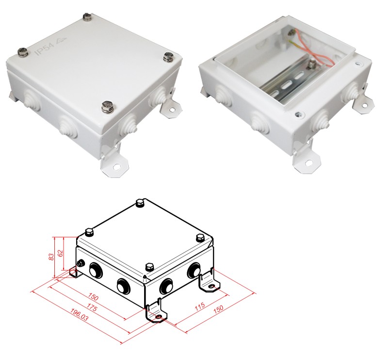КМ IP55-1515, коробка монтажная электротехническая