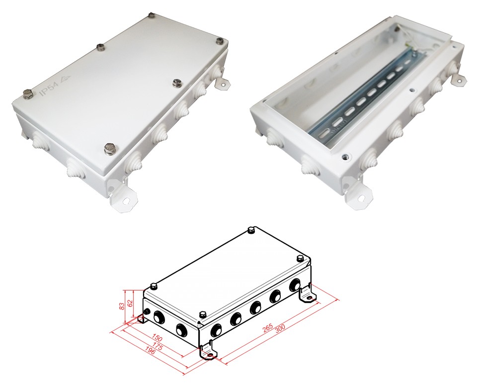 КМ IP55-1530, коробка монтажная электротехническая