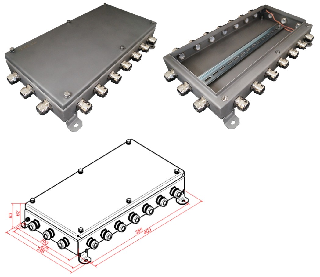 КМ IP66-2040, нержавейка, коробка монтажная электротехническая