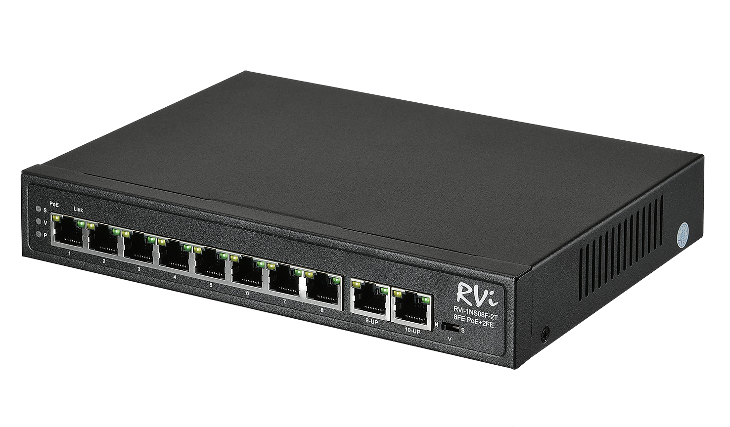 RVi-1NS08F-2T, коммутатор с питанием по PoE