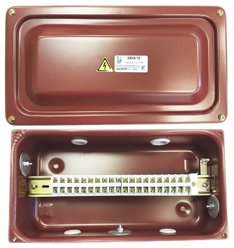 КЗНА-16 У3 IP43 (zeta30332), клеммная коробка с наборными зажимами