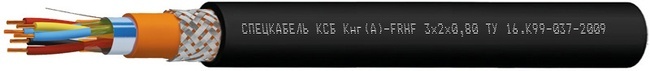КСБКнг(А)-FRHF 4х2х0,8 (Спецкабель), кабель для промышленного интерфейса, огнестойкий, с пониженным дымо- и газовыделением, бронированный