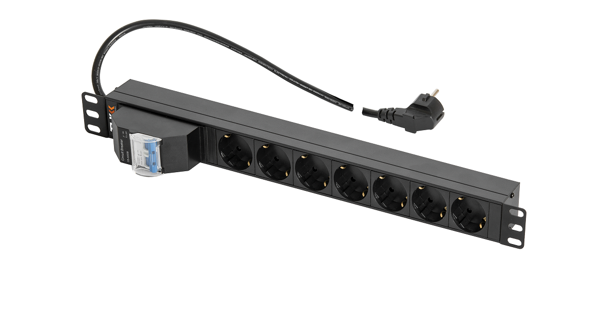 TLK-RSC07-MD-04-BK, блок розеток 19"