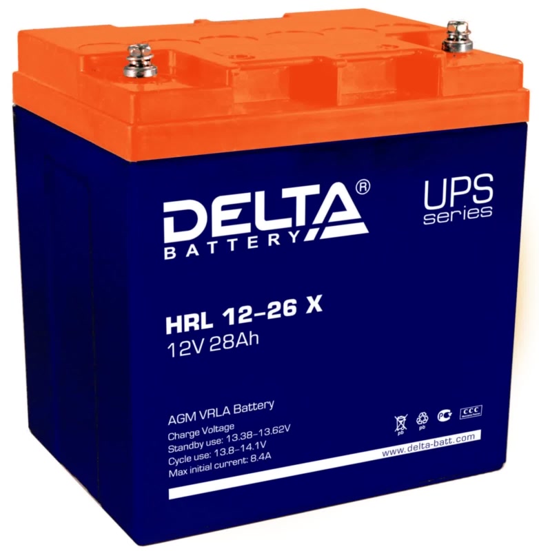 Delta HRL 12-26 X, аккумулятор герметичный свинцово-кислотный