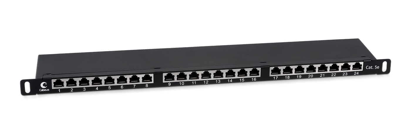 PLHD-24-Cat.5e-SH-Dual-0,5U (9650c), патч-панель 19"