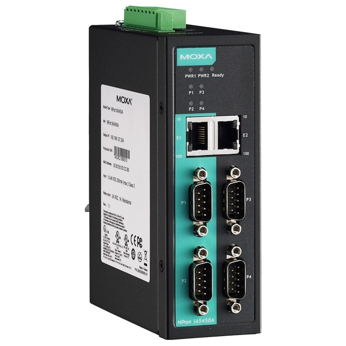 NPort IA5450A, 4-портовый усовершенствованный преобразователь