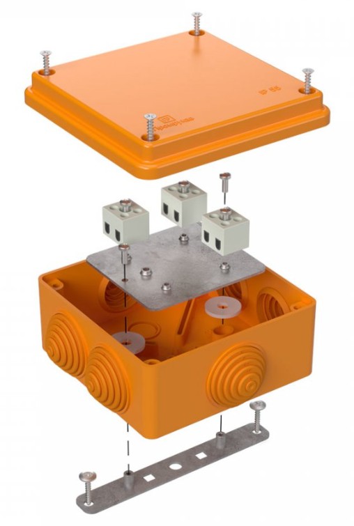 Коробка огнестойкая для о/п Е15-Е120 RAL2004 100х100х50 (40-0300-FR2.5-6) (Промрукав)