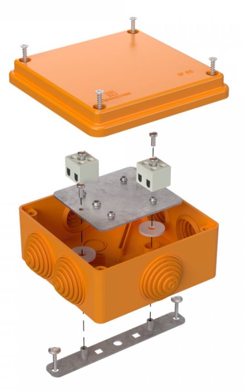 Коробка огнестойкая для о/п Е15-Е120 RAL2004 100х100х50 (40-0300-FR6.0-4) (Промрукав)