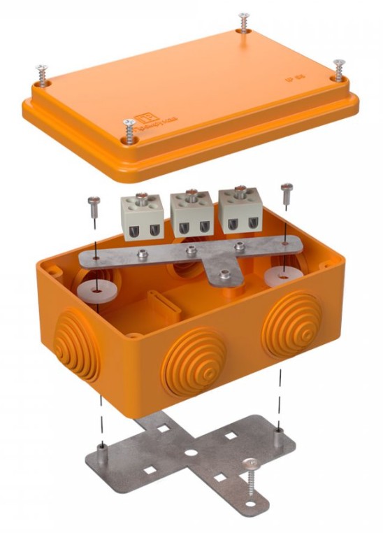 Коробка огнестойкая для о/п Е15-Е120 RAL2003 120х80х50 (40-0340-FR2.5-6) (Промрукав)