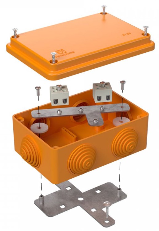Коробка огнестойкая для о/п Е15-Е120 RAL2003 120х80х50 (40-0340-FR6.0-4) (Промрукав)