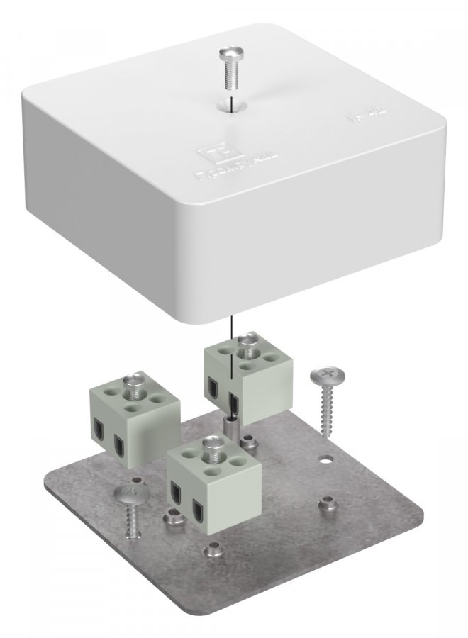 Коробка огнестойкая для кабель-канала Е15-Е120 RAL9003 75х75х30 (40-0450-FR2.5-6) (Промрукав)