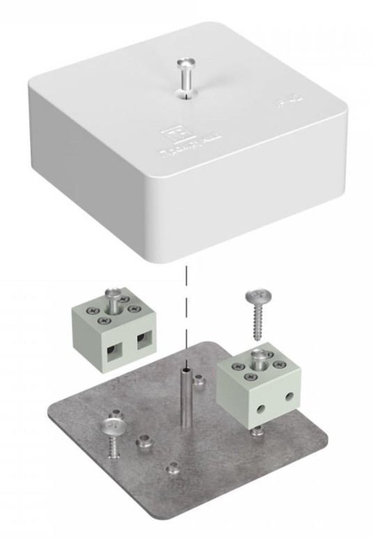Коробка огнестойкая для кабель-канала Е15-Е120 RAL9003 75х75х30 (40-0450-FR6.0-4) (Промрукав)