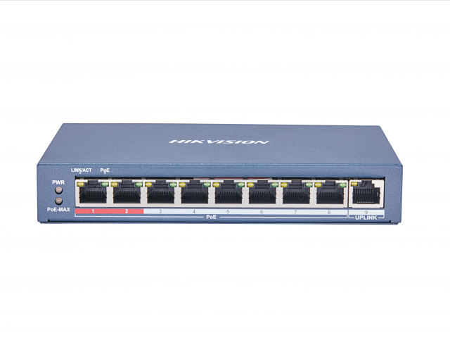 DS-3E0109P-E(C), коммутатор с питанием POE