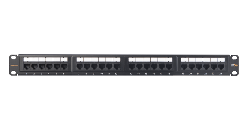 NMC-RP24UD2-ES-1U-BK, патч-панель 19"