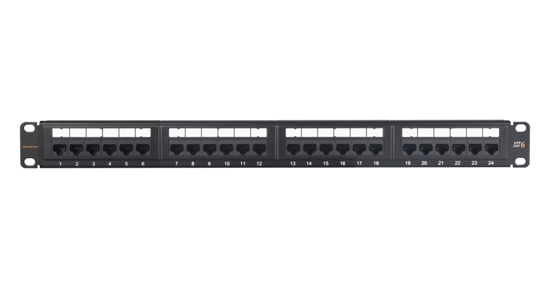 NMC-RP24UE2-ES-1U-BK, патч-панель 19"