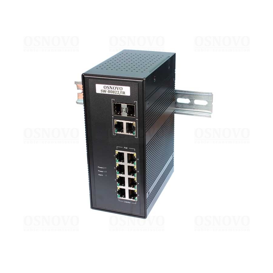 SW-80822/IR, коммутатор 10-портовый Gigabit Ethernet с PoE