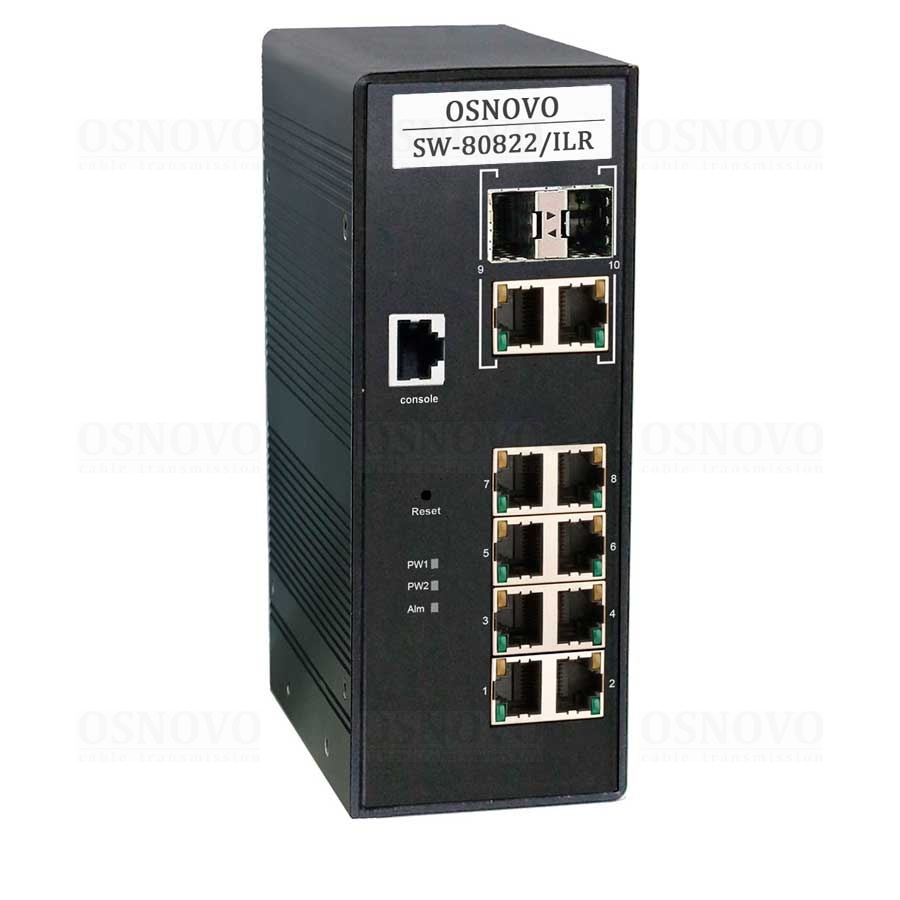 SW-80822/ILR, коммутатор 10-портовый Gigabit Ethernet с PoE