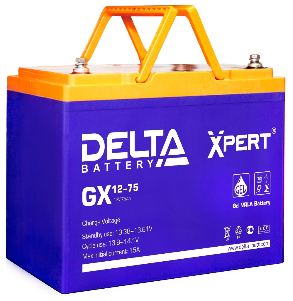 Delta GX 12-75, аккумулятор герметичный свинцово-кислотный