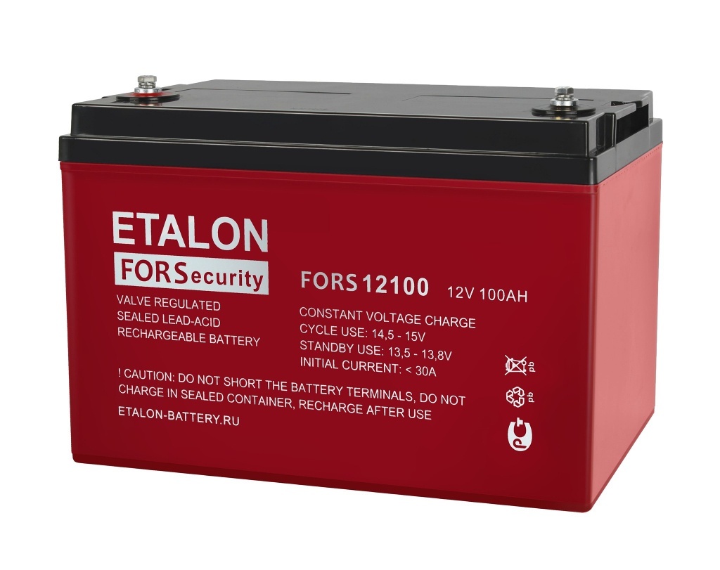 ETALON FORS 12100, аккумулятор герметичный свинцово-кислотный