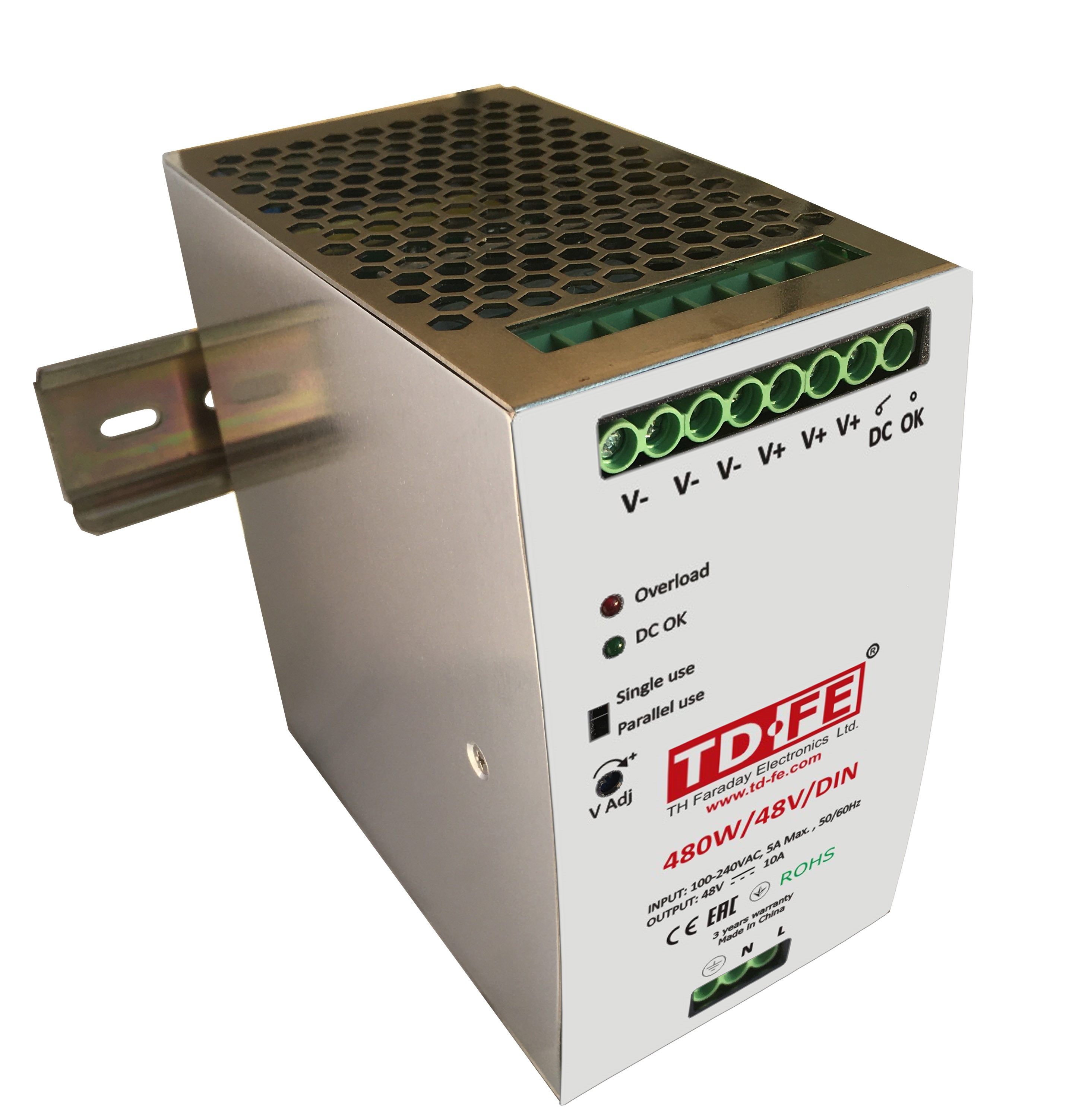 480W/48V/DIN, блок питания