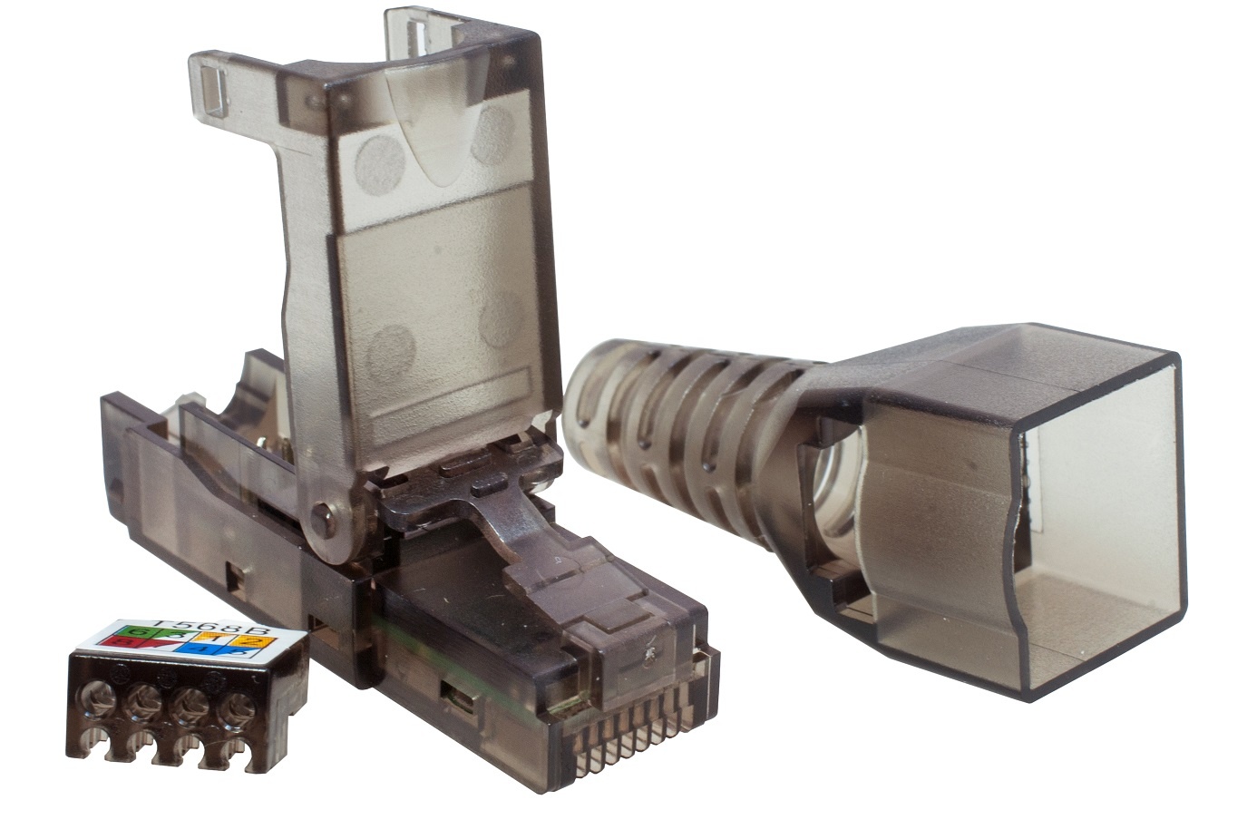 Коннектор 8P8C UTP 6A (RJ-45) безынструментальный (10-0239), разъем RJ-45