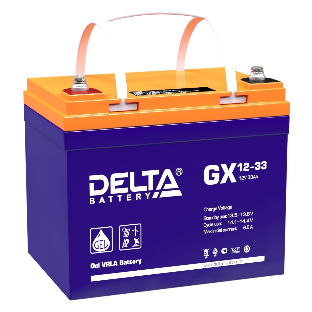 Delta GX 12-33, аккумулятор герметичный свинцово-кислотный
