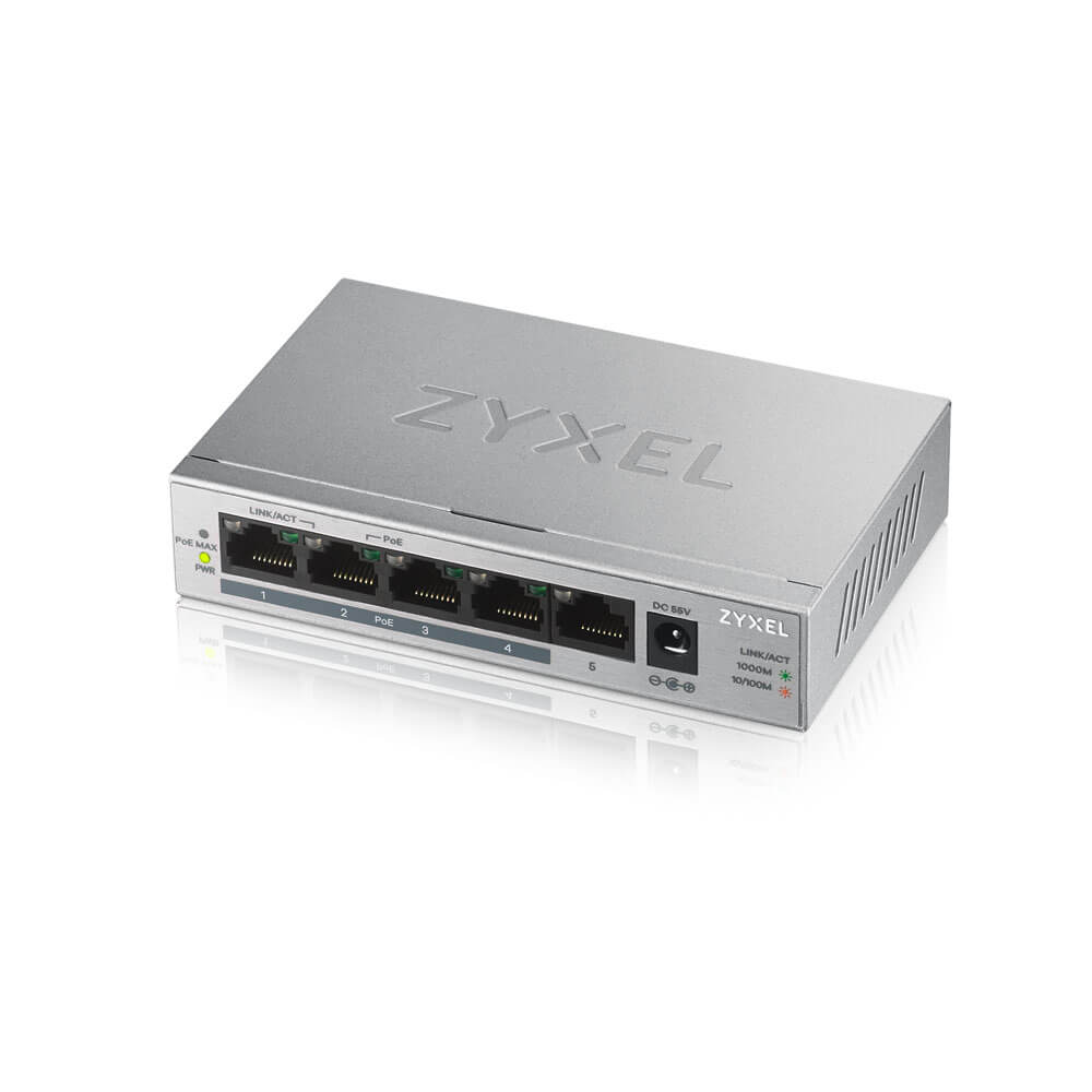 GS1005HP-EU0101F, коммутатор сетевой PoE неуправляемый