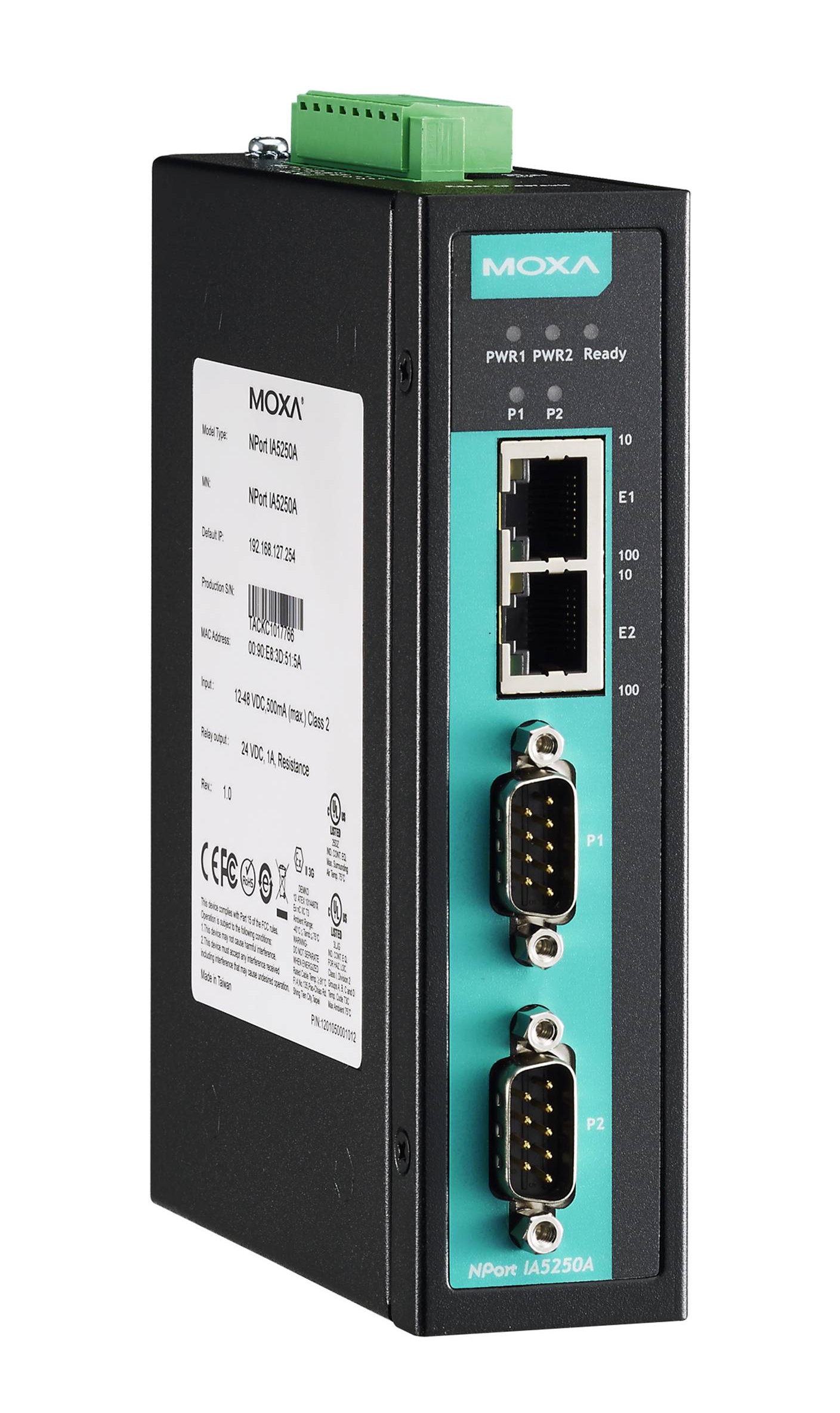 NPort IA5150A, 1-портовый усовершенствованный преобразователь