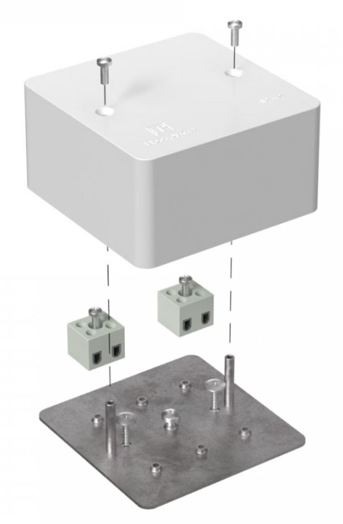 Коробка огнестойкая для кабель-канала Е15-Е120 RAL9003 103х103х45 (40-0470-FR16.0-4) (Промрукав)