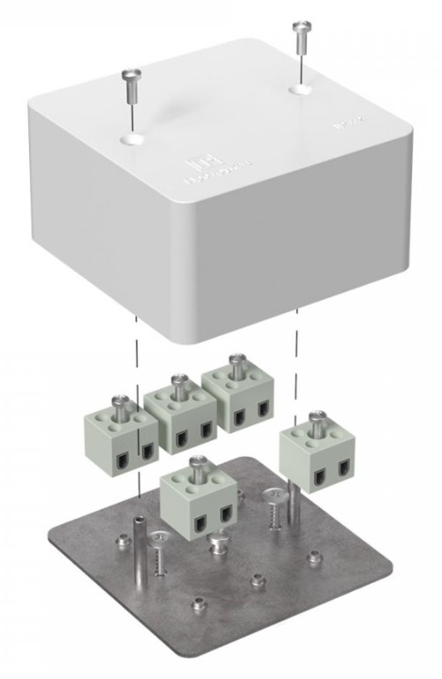 Коробка огнестойкая для кабель-канала Е15-Е120 RAL9003 85х85х45 (40-0460-FR2.5-10) (Промрукав)