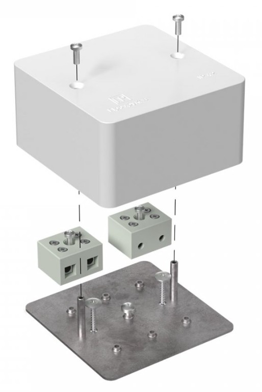 Коробка огнестойкая для кабель-канала Е15-Е120 RAL9003 85х85х45 (40-0460-FR6.0-4) (Промрукав)