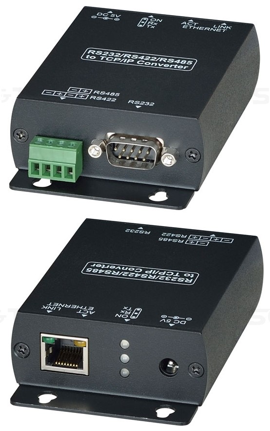 RS007, преобразователь интерфейса RS485/RS422/RS232 в Ethernet