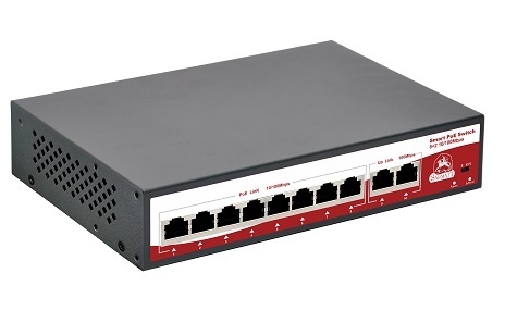 SR-PS0820FBL, коммутатор с питанием по PoE