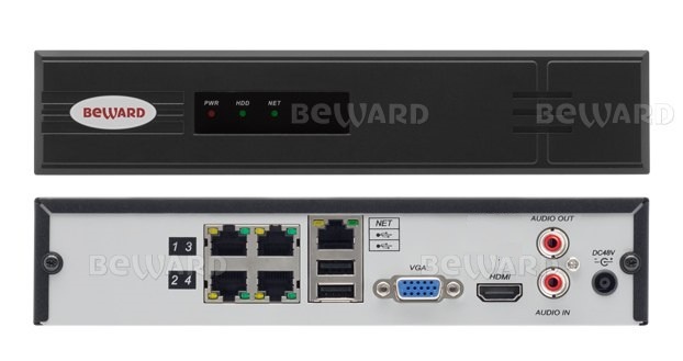 BK0104H2-P4, IP-видеорегистратор 4-канальный